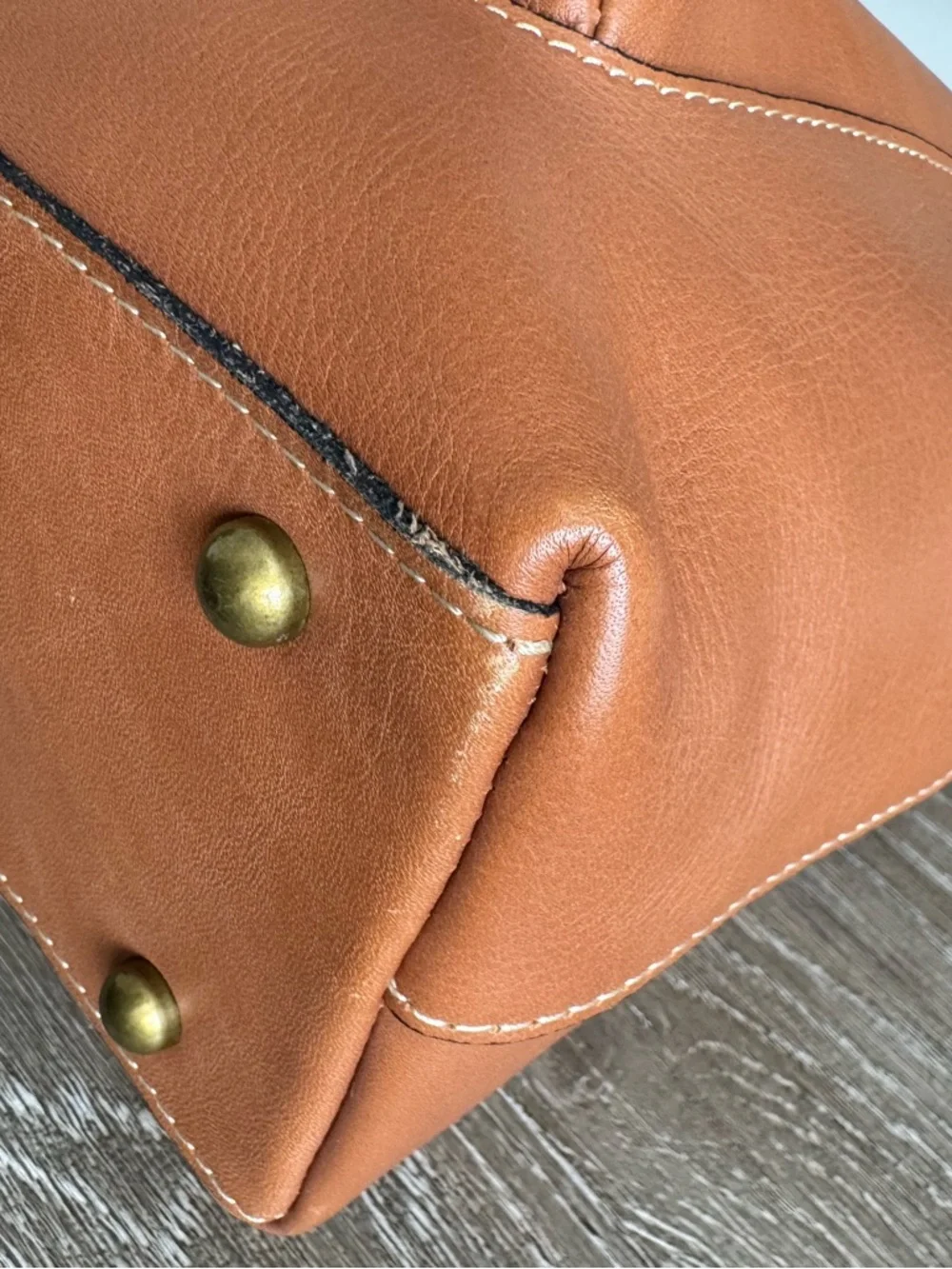Patricia Nash Alanya Leather Tote Bag in Cognac Brown - Picture 10 of 15